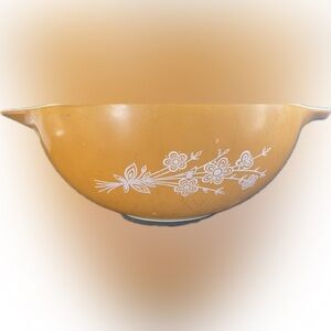Floral Patterned Tan Bowl